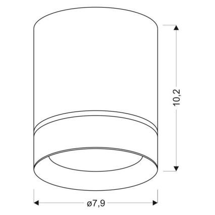 Foco TUBA 1xGU10/15W/230V preto