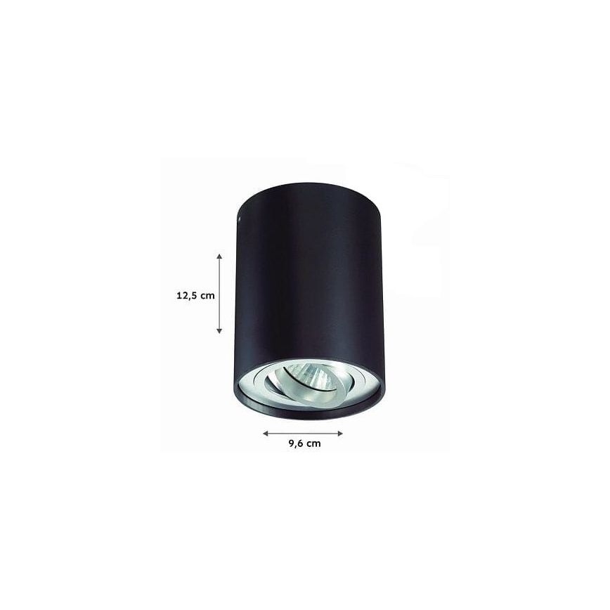 Foco TUBA 1xGU10/50W/230V preto