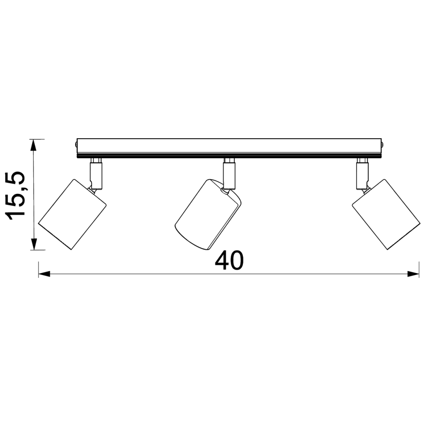 Foco TULON 3xGU10/8W/230V branco/carvalho