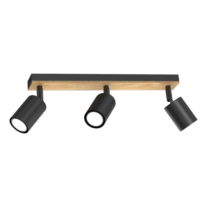 Foco TULON 3xGU10/8W/230V preto/carvalho