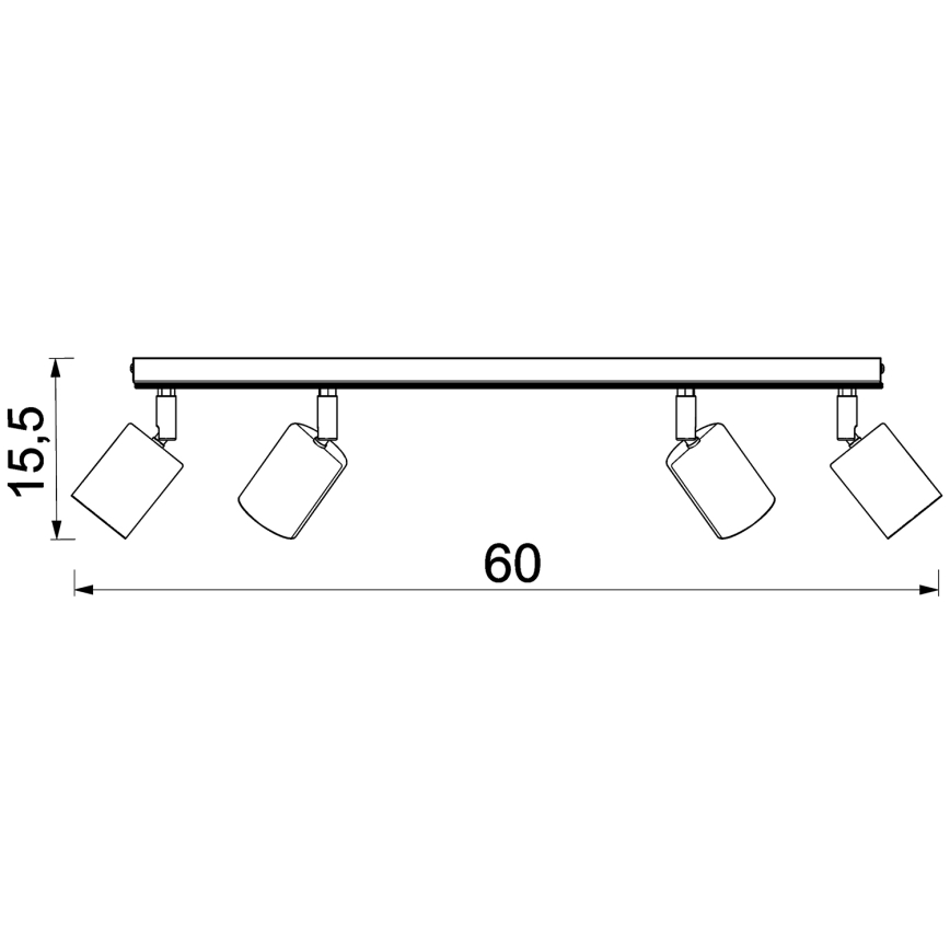 Foco TULON 4xGU10/8W/230V branco/carvalho