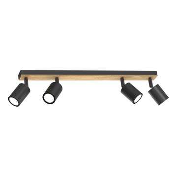 Foco TULON 4xGU10/8W/230V preto/carvalho