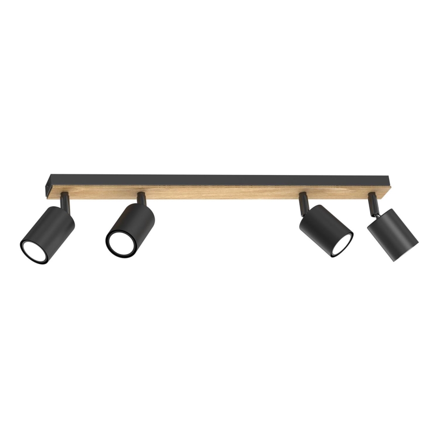 Foco TULON 4xGU10/8W/230V preto/carvalho
