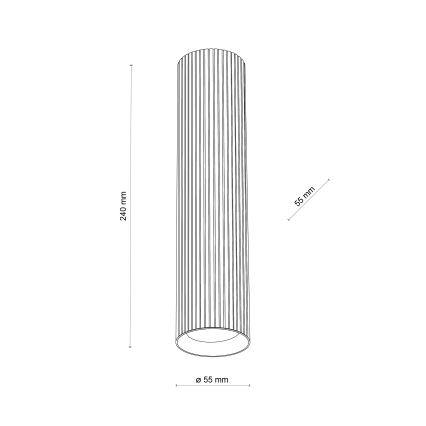Foco TUNE L 1xGU10/10W/230V 24 cm preto