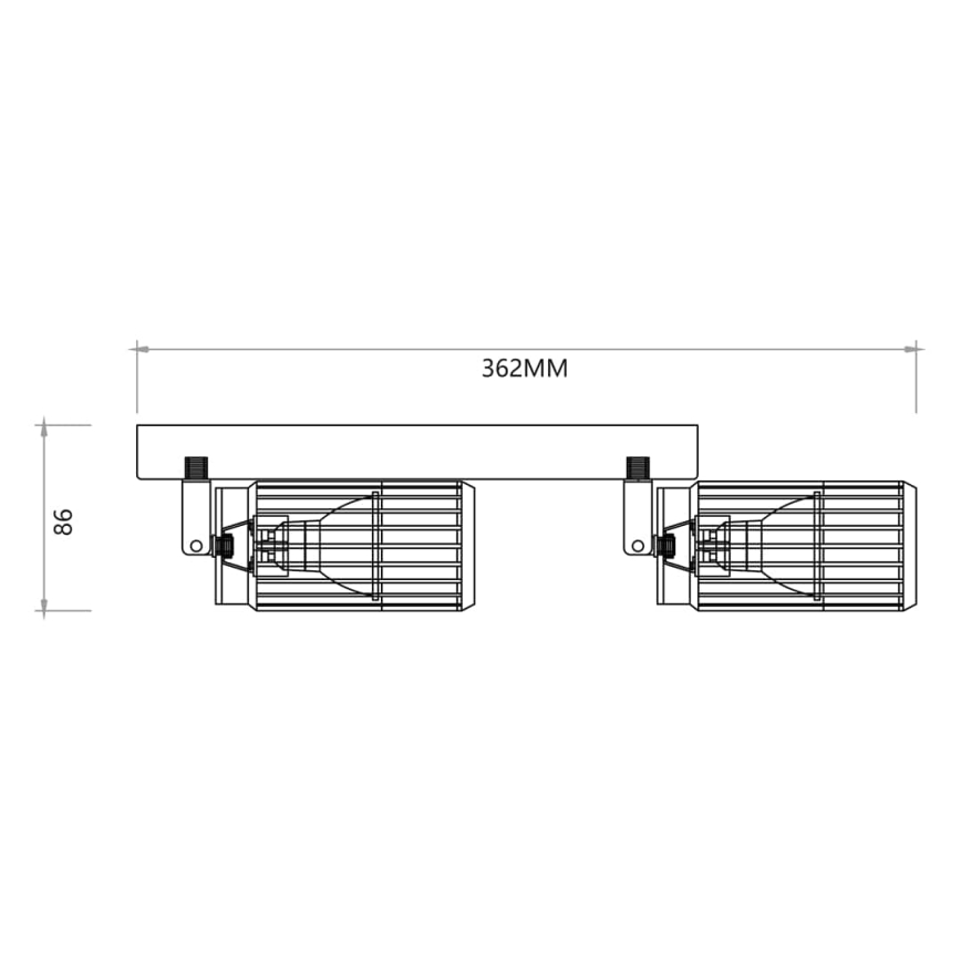 Foco VERTICAL 2xGU10/8W/230V branco