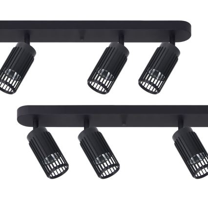Foco VERTICAL 6xGU10/8W/230V preto