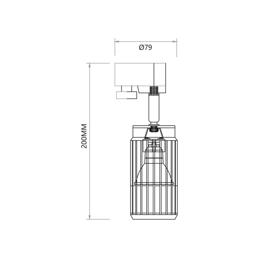 Foco VERTICAL para sistema de carril 1xGU10/8W/230V branco