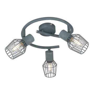 Foco VIKING 3xE14/40W/230V cinzento