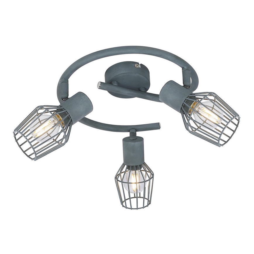 Foco VIKING 3xE14/40W/230V cinzento