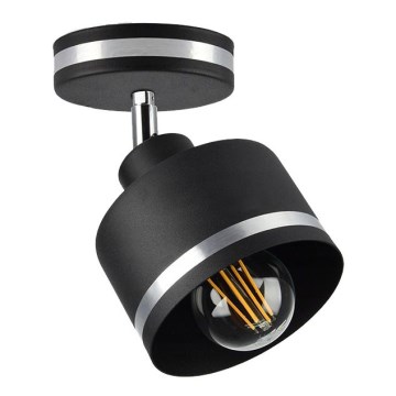 Foco WAMA 1xE27/40W/230V preto/cromado mate