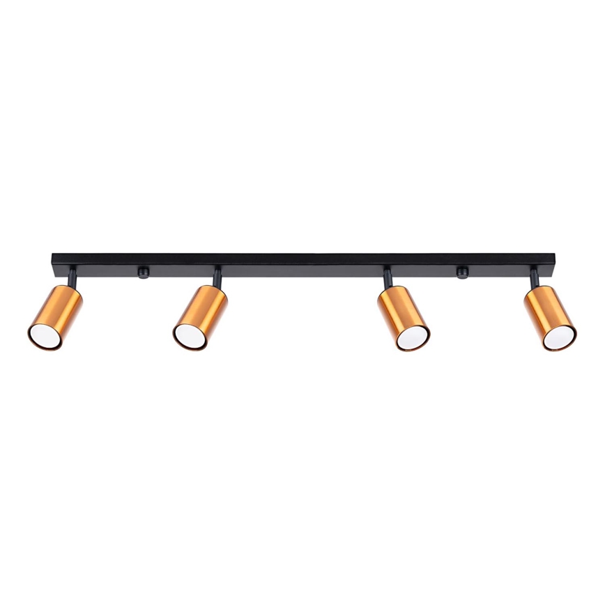 Foco WINX 4xGU10/10W/230V preto/cobre
