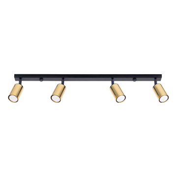 Foco WINX 4xGU10/10W/230V preto/dourado