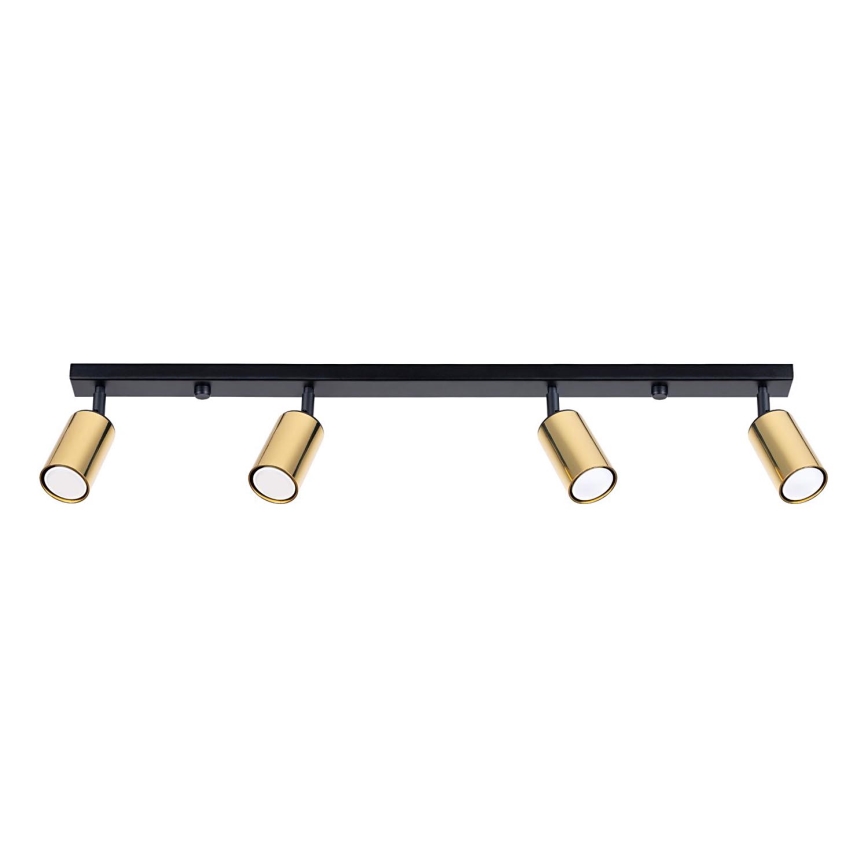 Foco WINX 4xGU10/10W/230V preto/dourado