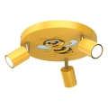 Focos de luz para crianças FUN 3xGU10/8W/230V amarelo/abelha