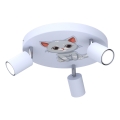 Focos de luz para crianças FUN 3xGU10/8W/230V azul/gato
