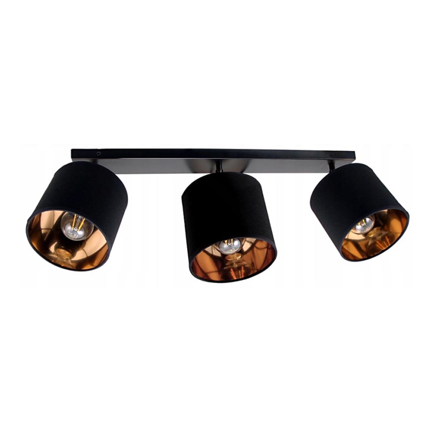 Focos SOFIA 3xE27/60W/230V preto