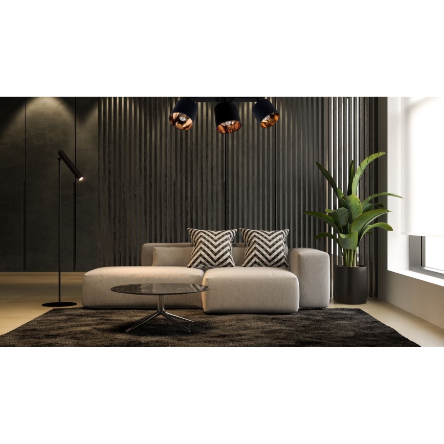 Focos SOFIA 3xE27/60W/230V preto