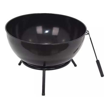Fogueira portátil para lenha 57x30 cm preta