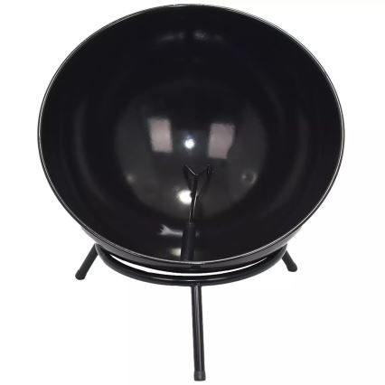 Fogueira portátil para lenha 57x30 cm preta