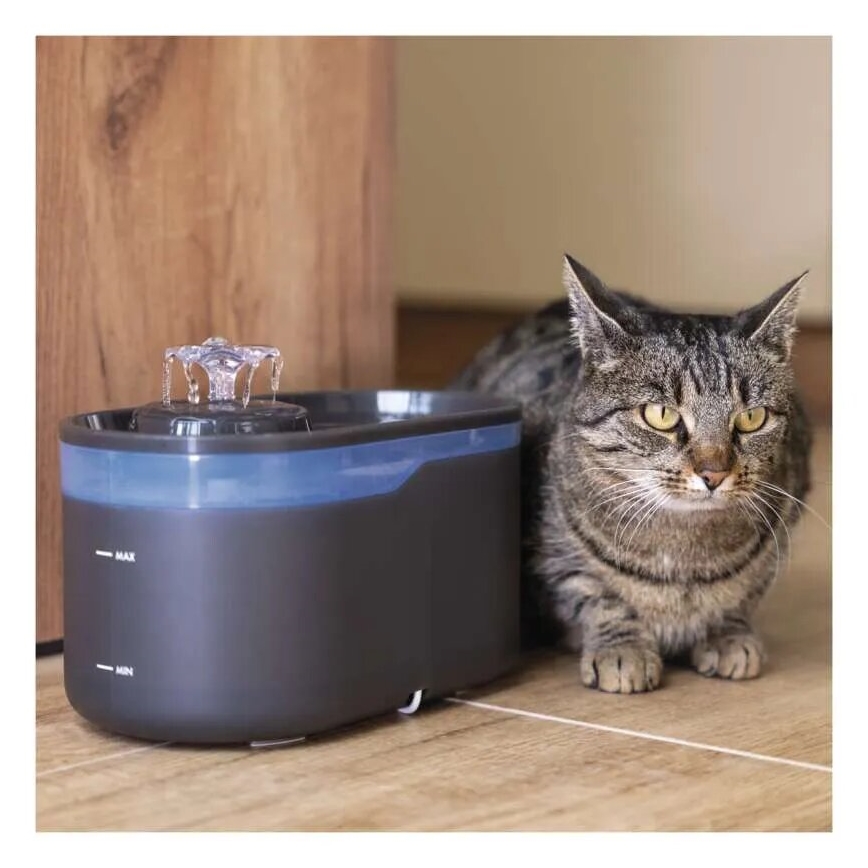 Fonte de água inteligente para animais 2,6 l/5V cinzento Wi-Fi