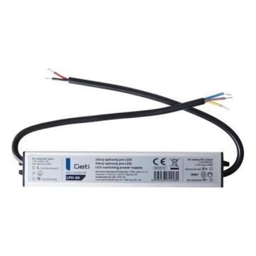 Fonte de alimentação comutada para fitas LED 20W/12V IP67