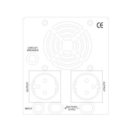 Fonte de alimentação de reserva 500W/800VA onda sinusoidal pura
