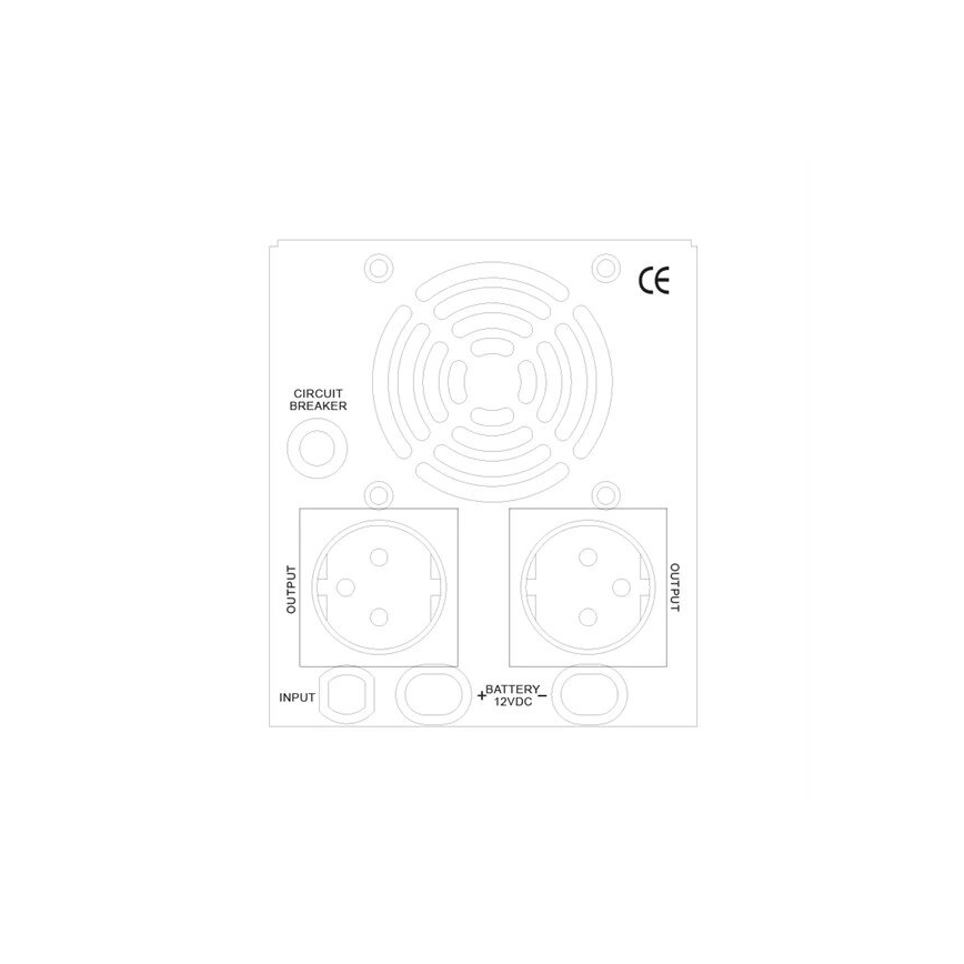 Fonte de alimentação de reserva 500W/800VA onda sinusoidal pura