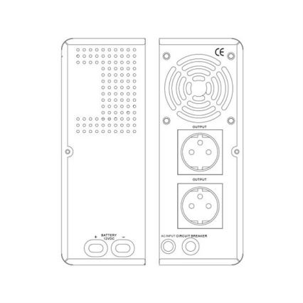 Fonte de alimentação de reserva na parede 500W/800VA onda sinusoidal pura