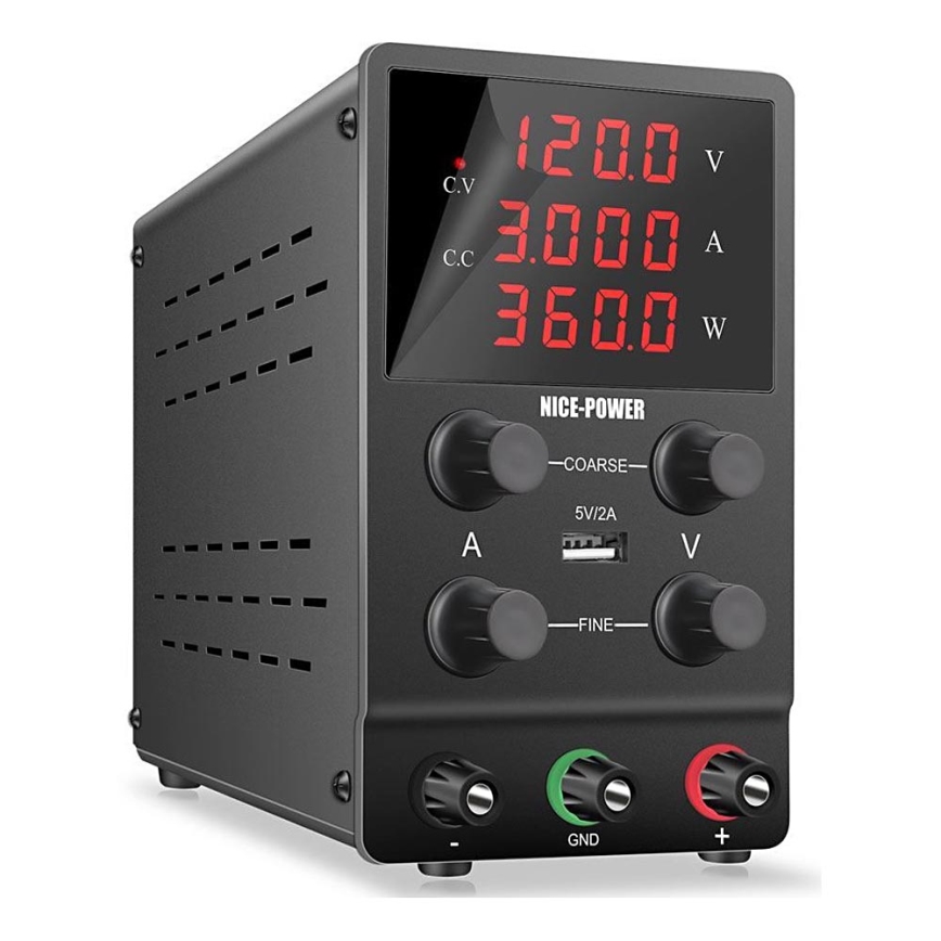 Fonte de energia de laboratório 0-120V/0-3A