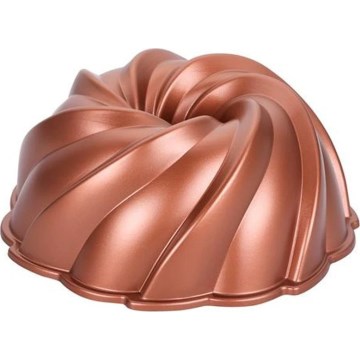 Forma para bolo tipo bundt KITCHISIMO 24 cm redemoinho/cobre