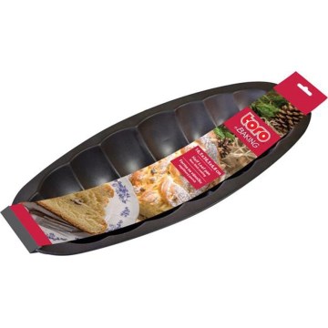 Forma para pão de Natal trançado TORO — preta
