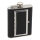 Frasco de bolso com caixa para cigarros 175 ml preto