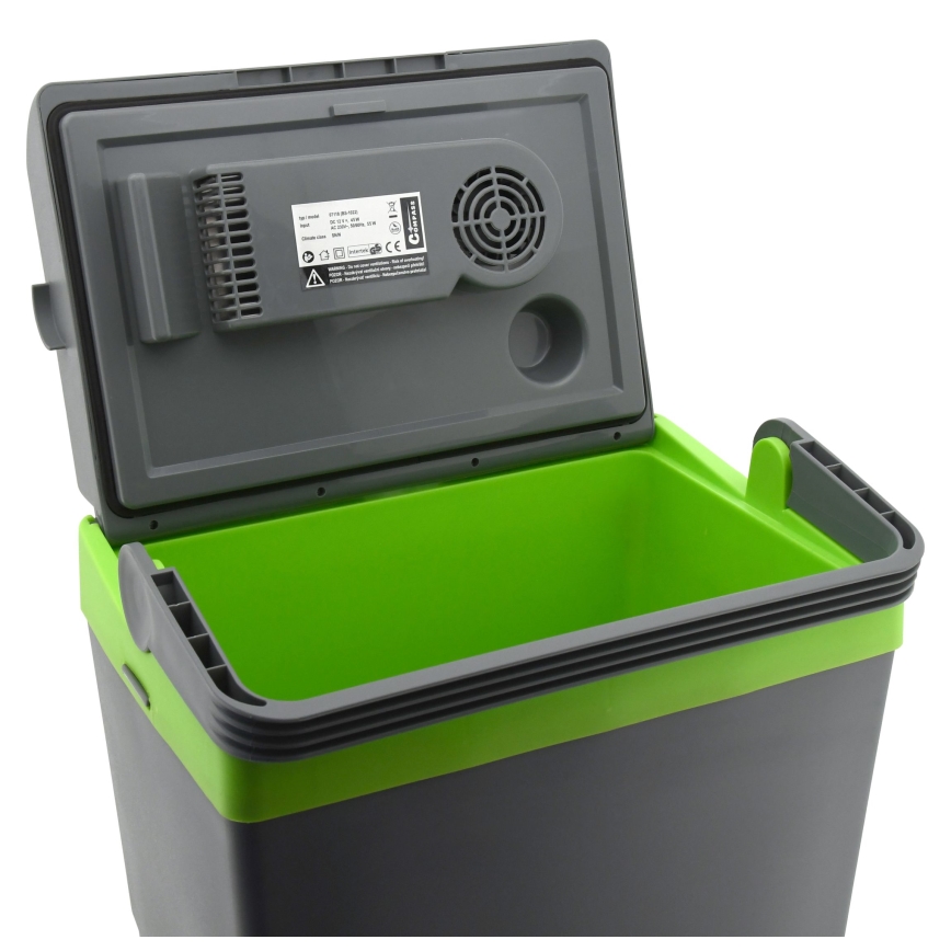 Frigorífico de carro portátil 22 l 55W/12V/230V cinzento/verde