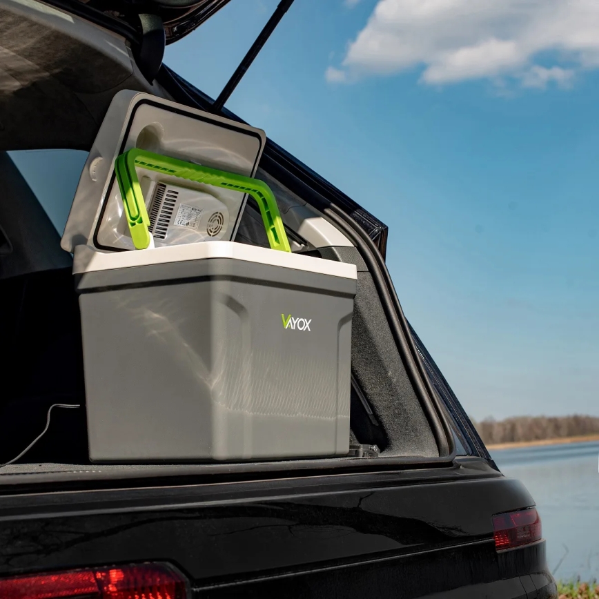 Frigorífico de viagem com função de aquecimento 27 l 230V/12V/24V cinzento