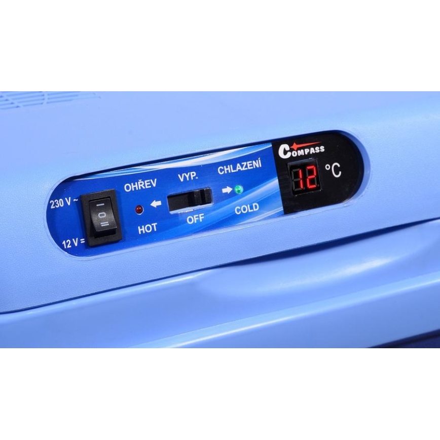 Frigorífico portátil com ecrã 48W/230/12V 25 l azul