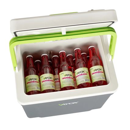 Portátil frigorífico para automóvel com função de aquecimento 27 l 230V/12V/24V cinzento