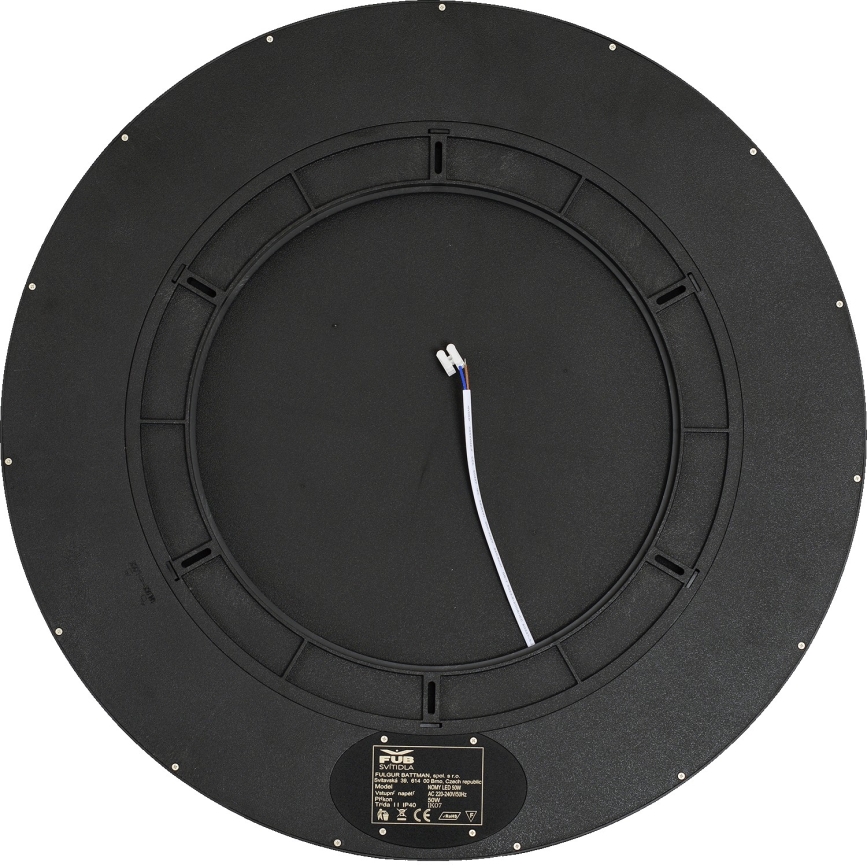 Fulgur 42366 - Iluminação de teto LED NOMY LED/50W/230V 3000/4000/6000K IP40 diâmetro 60 cm preto