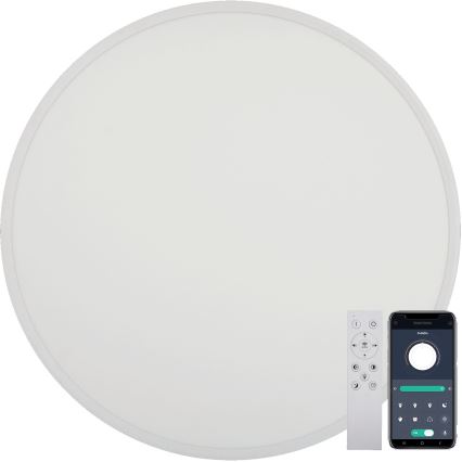 Fulgur s-43041 - Candeeiro de tecto LED dimerizável NOMY-RC LED/50W/230V 3000/4000/6500K diâmetro 60 cm IP40 branco + comando remoto