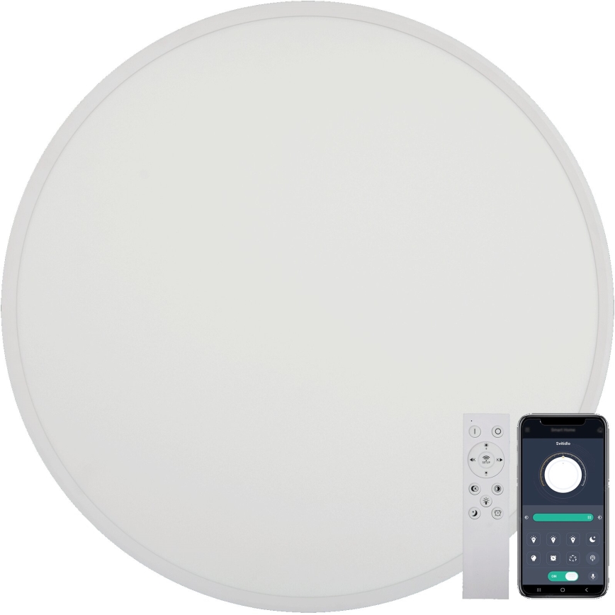 Fulgur s-43041 - Candeeiro de tecto LED dimerizável NOMY-RC LED/50W/230V 3000/4000/6500K diâmetro 60 cm IP40 branco + comando remoto