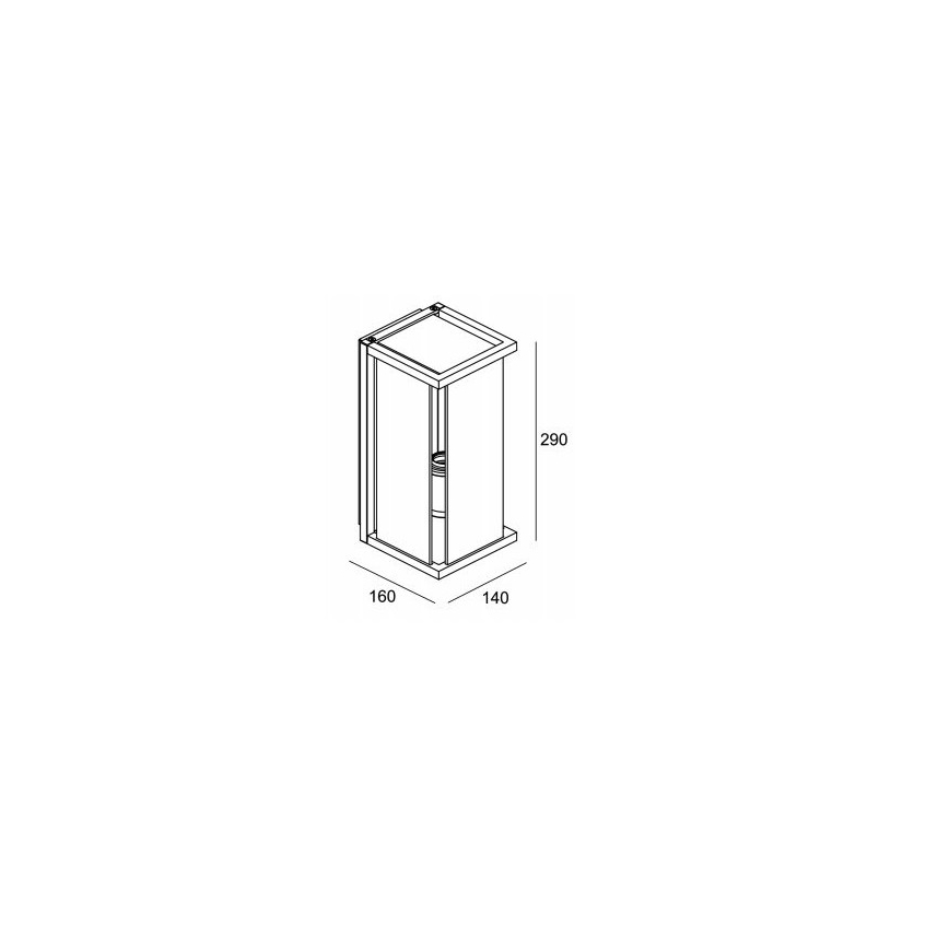 Gardino LX1466 - Iluminação de parede exterior MELISSA 1xE27/15W/230V IP54