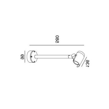 Gardino LX1674 - Foco de parede exterior LED ROSE LED/15W/230V IP65