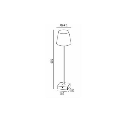 Gardino LX1793-650 - Candeeiro de chão exterior LED VIOLA LED/7W/230V IP65