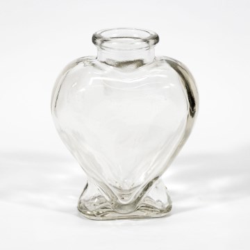 Garrafa de vidro com a forma de um coração 200 ml transparente