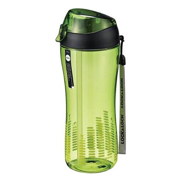 Garrafa esportiva com canudo 550 ml verde