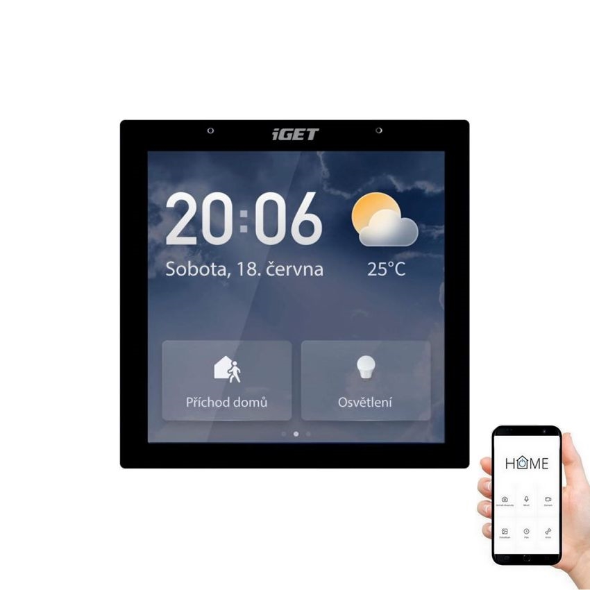 Gateway inteligente com um ecrã tátil GW6 Wi-Fi Zigbee Bluetooth