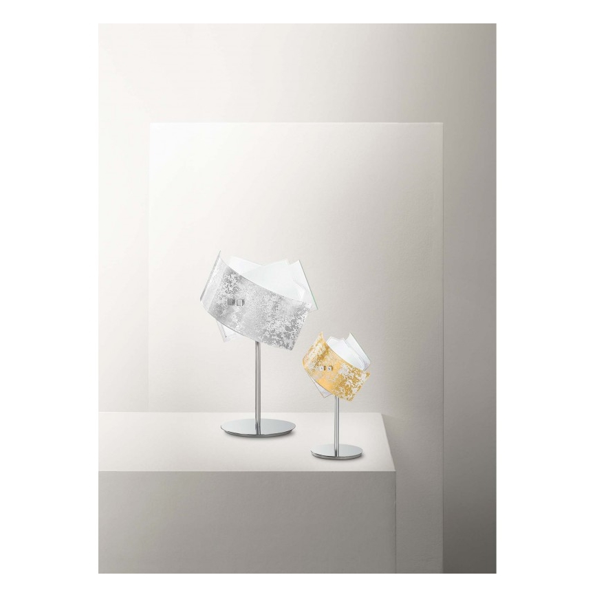 Gea Luce CAMILLA L P arg - Candeeiro de mesa CAMILLA 1xE14/42W/230V prateado