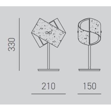 Gea Luce CAMILLA L P arg - Candeeiro de mesa CAMILLA 1xE14/42W/230V prateado
