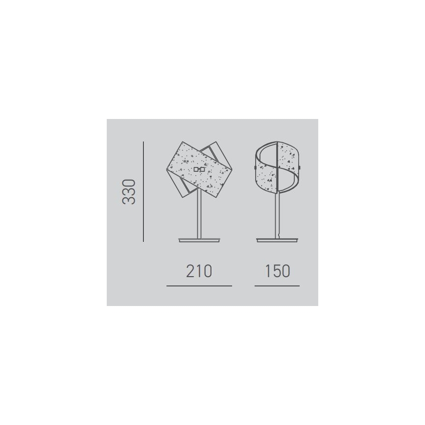 Gea Luce CAMILLA L P arg - Candeeiro de mesa CAMILLA 1xE14/42W/230V prateado