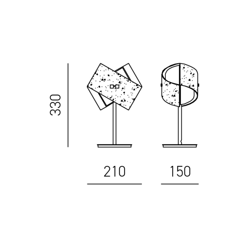 Gea Luce CAMILLA L P arg - Candeeiro de mesa CAMILLA 1xE14/42W/230V prateado