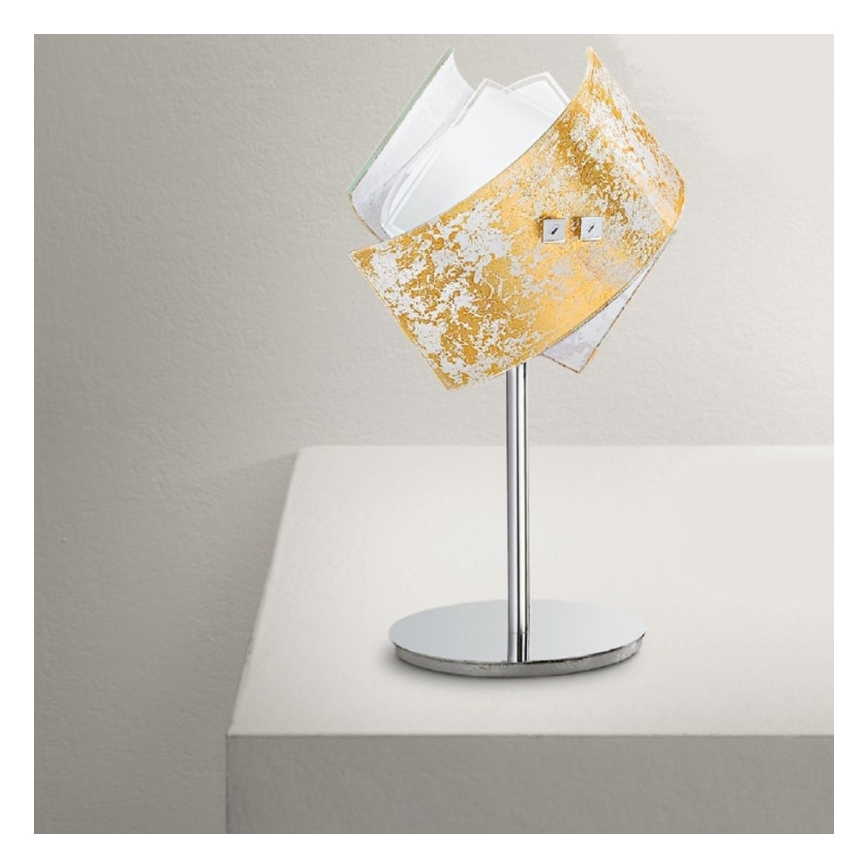 Gea Luce CAMILLA L P oro - Candeeiro de mesa CAMILLA 1xE14/42W/230V dourada